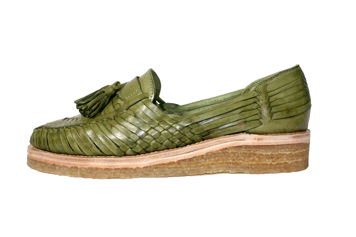 Olive Moderno Huarache Loafer